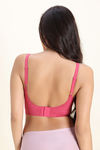 Zivame Freeform Padded Non Wired Full Coverage Lace Bra - Claret Red — thumbnail 4
